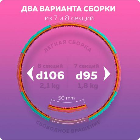 Обруч хулахуп для похудения Health Hoop One (2,1 кг)