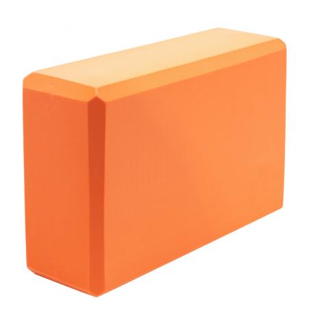 Блок для йоги EVA 23х15х8 см, оранжевый 
