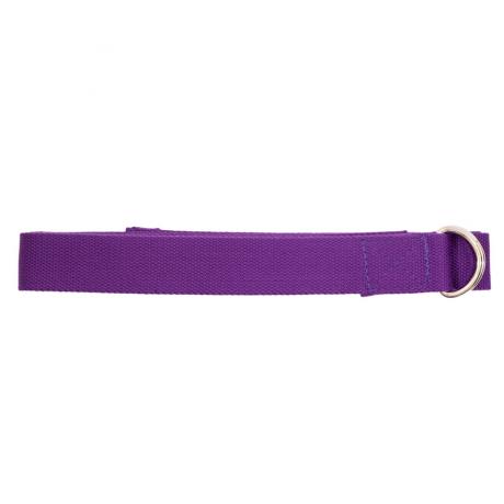 Ремень для йоги с металлической застежкой, фиолетовый