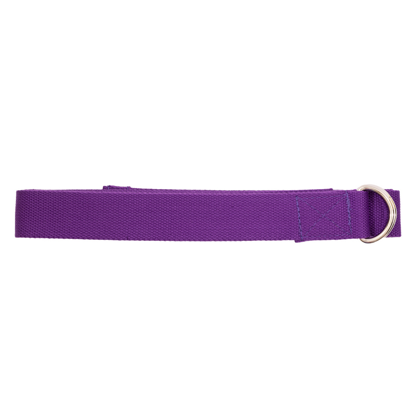Ремень для йоги с металлической застежкой, фиолетовый фото