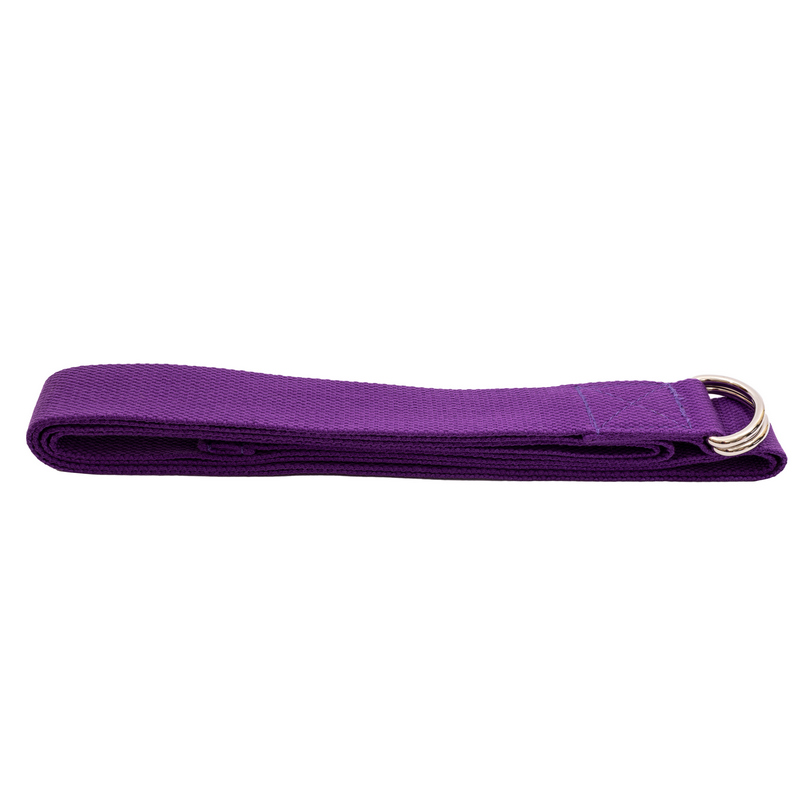 Ремень для йоги с металлической застежкой, фиолетовый фото