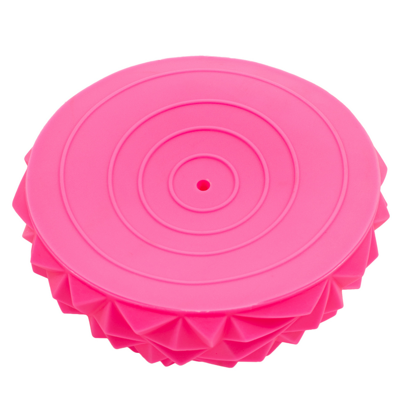 Массажер балансировочный, полусфера надувная Кристалл 16см, розовый