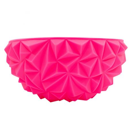 Массажер балансировочный, полусфера надувная Кристалл 16см, розовый