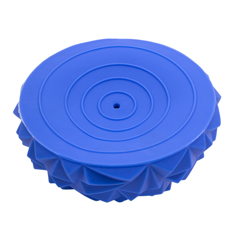 Массажер балансировочный, полусфера надувная Кристалл 16см, синий фото