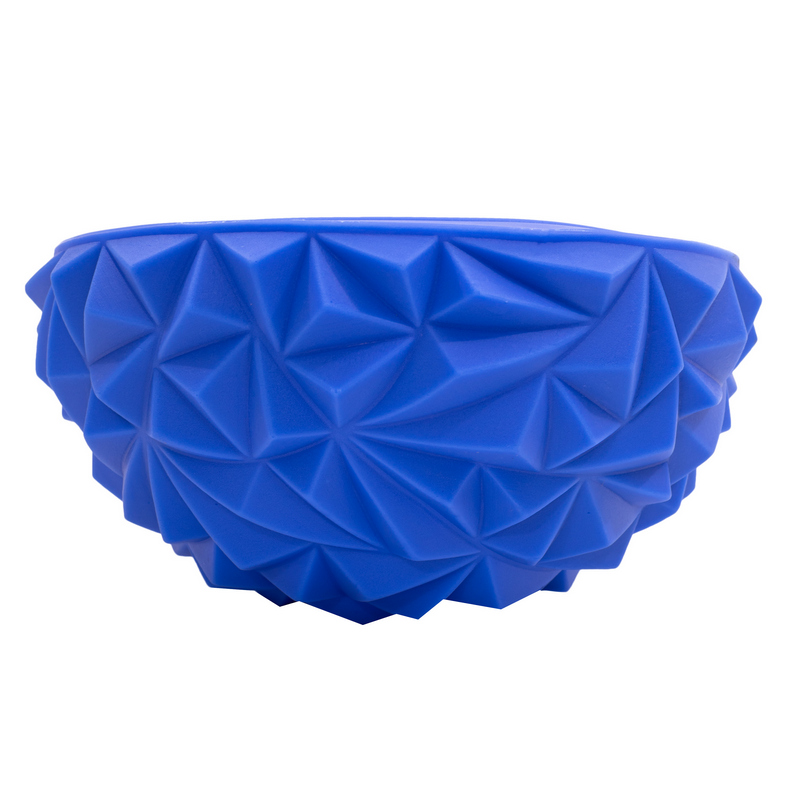 Массажер балансировочный, полусфера надувная Кристалл 16см, синий фото