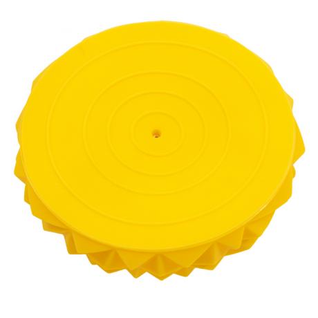 Массажер балансировочный, полусфера надувная Кристалл 16см, желтая