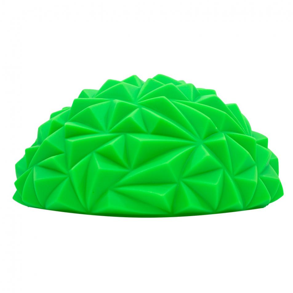 Массажер балансировочный, полусфера надувная Кристалл 16см, зеленый