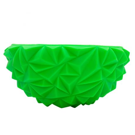 Массажер балансировочный, полусфера надувная Кристалл 16см, зеленый