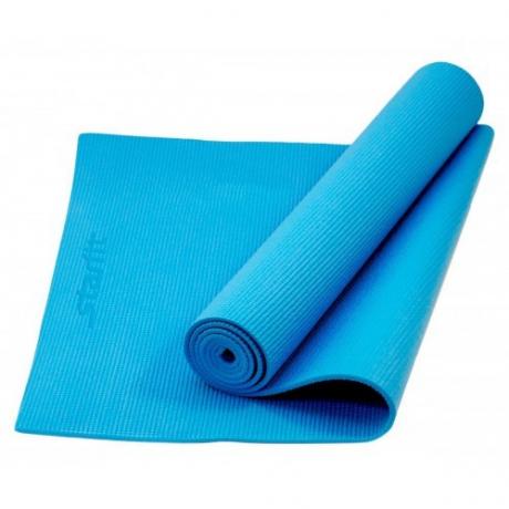 Коврик для йоги 173x61x1,0 см, синий STARFIT