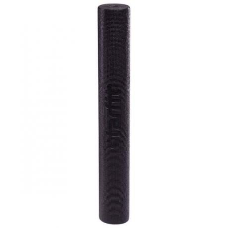 Коврик для йоги FM-101, PVC, 173x61x0,3 см, черный