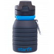 Бутылка для воды FB-100, с карабином, складная, серая Starfit фотографии
