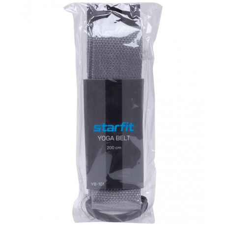 Ремень для йоги YB-101, 200 см, серый Starfit