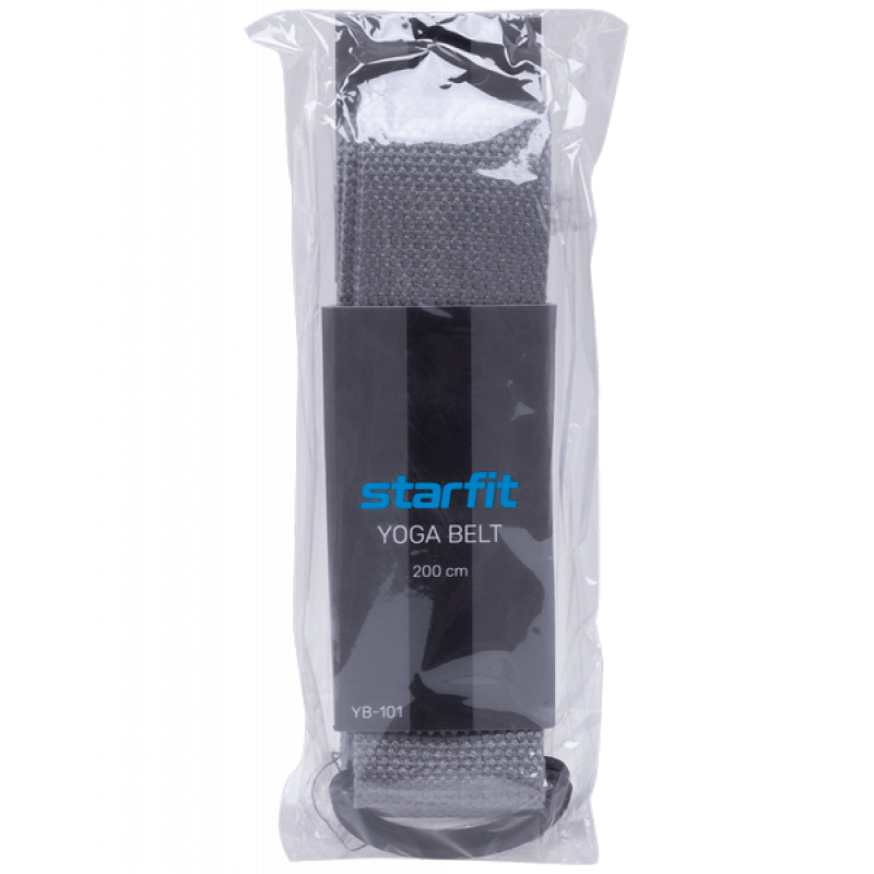 Ремень для йоги YB-101, 200 см, серый Starfit