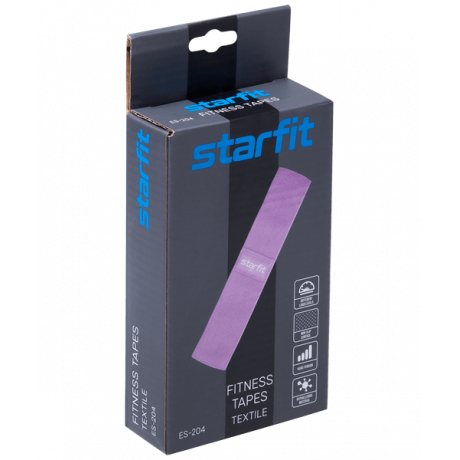 Мини-эспандер ES-204 тканевый, низкая нагрузка, фиолетовый Starfit