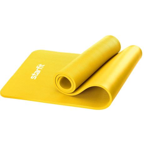 Коврик для йоги и фитнеса FM-301 NBR, 183x61x1,5 см, желтый