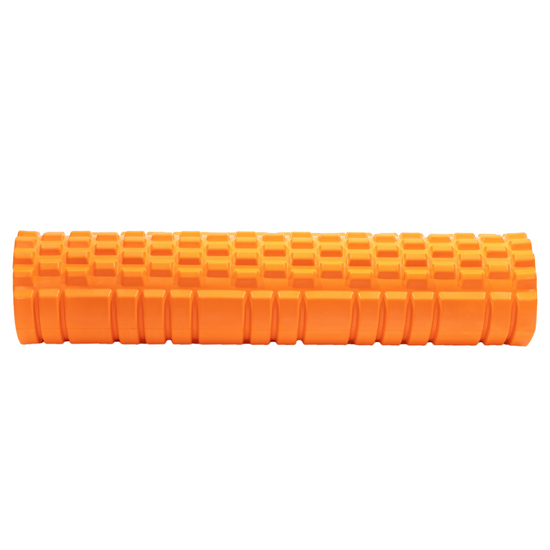 Ролик массажный для йоги, пилатеса и фитнеса 61х14 см, оранжевый