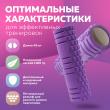 Массажный роллер для йоги 45х14 см, фиолетовый фотографии