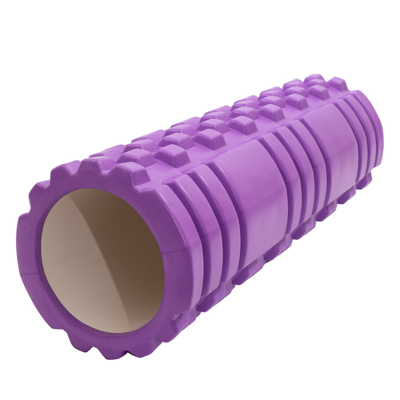 Массажный роллер для йоги 45х14 см, фиолетовый фото