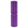 Ролик массажный для фитнеса сдвоенный 45х13 см, фиолетовый фотографии