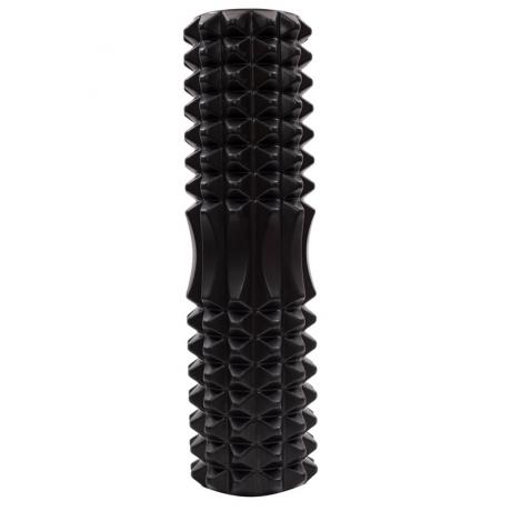 Ролик массажный для фитнеса сдвоенный 45х13 см, черный