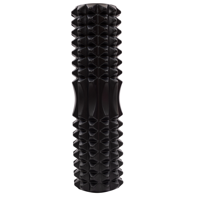 Ролик массажный для фитнеса сдвоенный 45х13 см, черный фото