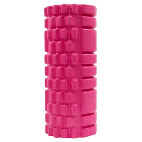 Массажный ролик для йоги 33х14 см (розовый)