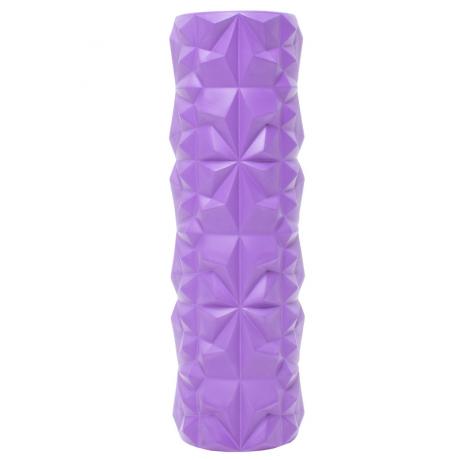 Массажный ролик для йоги и фитнеса 45х14 см (фиолетовый)